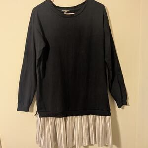 Massimo Fabbro Italy Fab Chic Dress Lined With Pleated Skirt